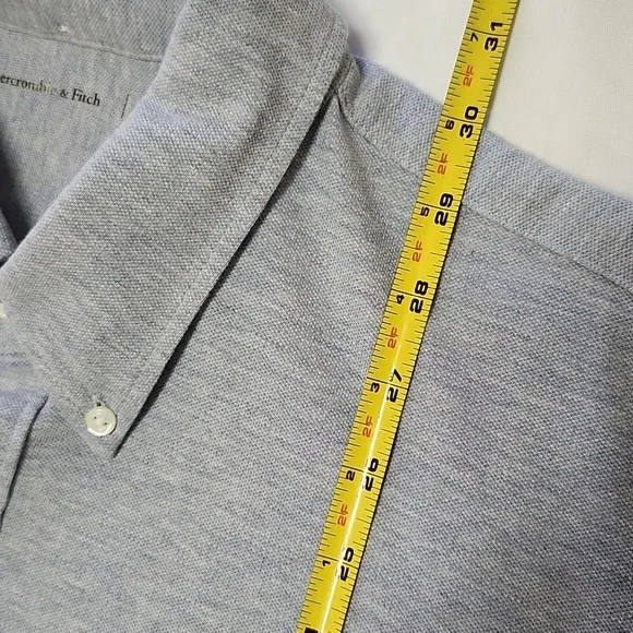 ABERCROMBIE & FITCH Men's Light Blue Cotton+ Casual Button Down Collared Shirt - Picture 4 of 8